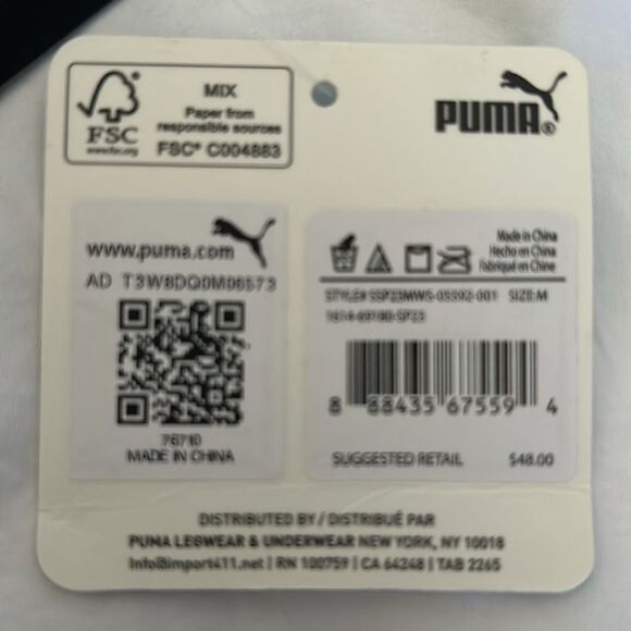 Puma ribbed Black One Piece Swimsuit logo straps, Size Medium, NWT - Picture 9 of 9